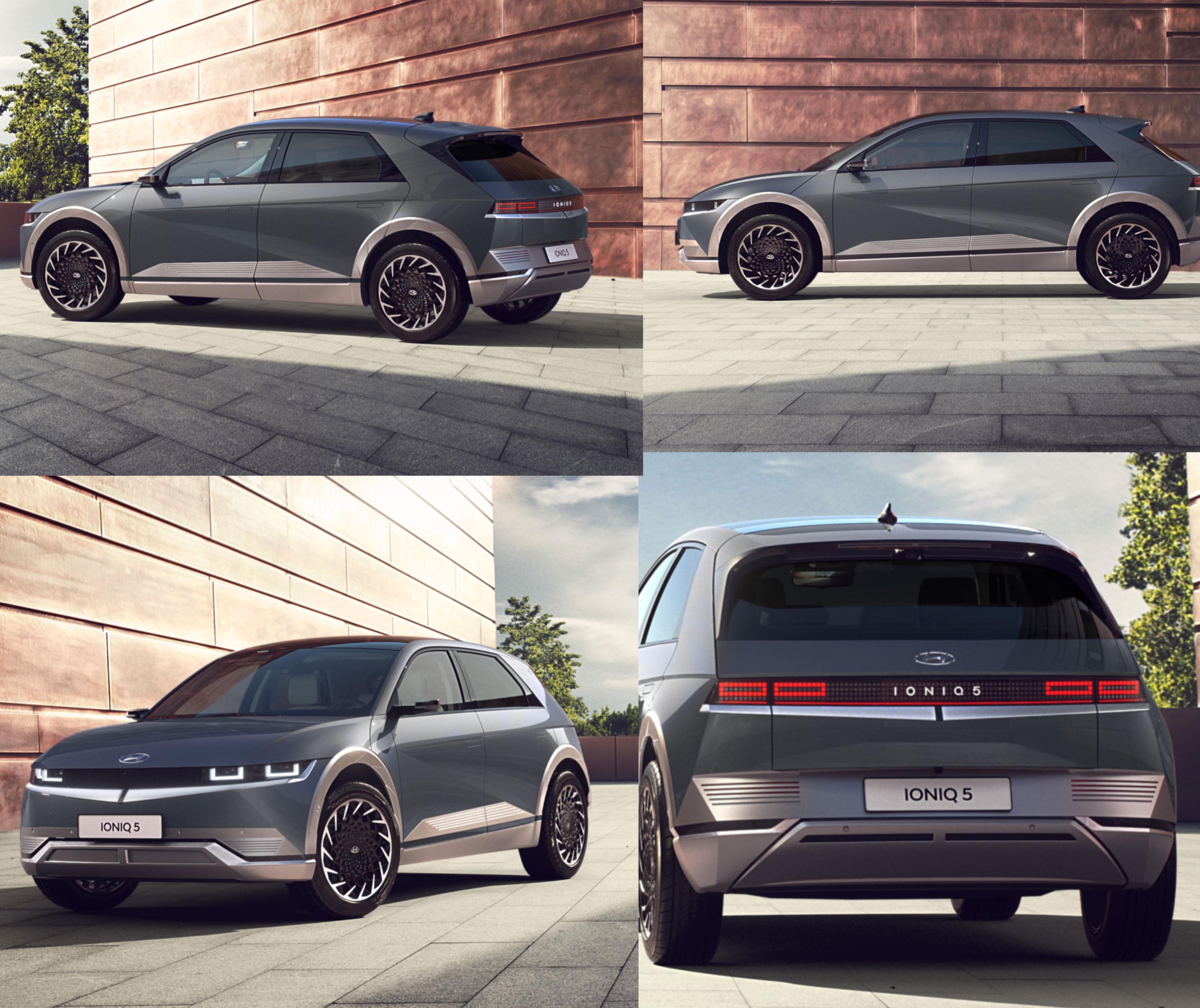 four photos of ioniq 5 