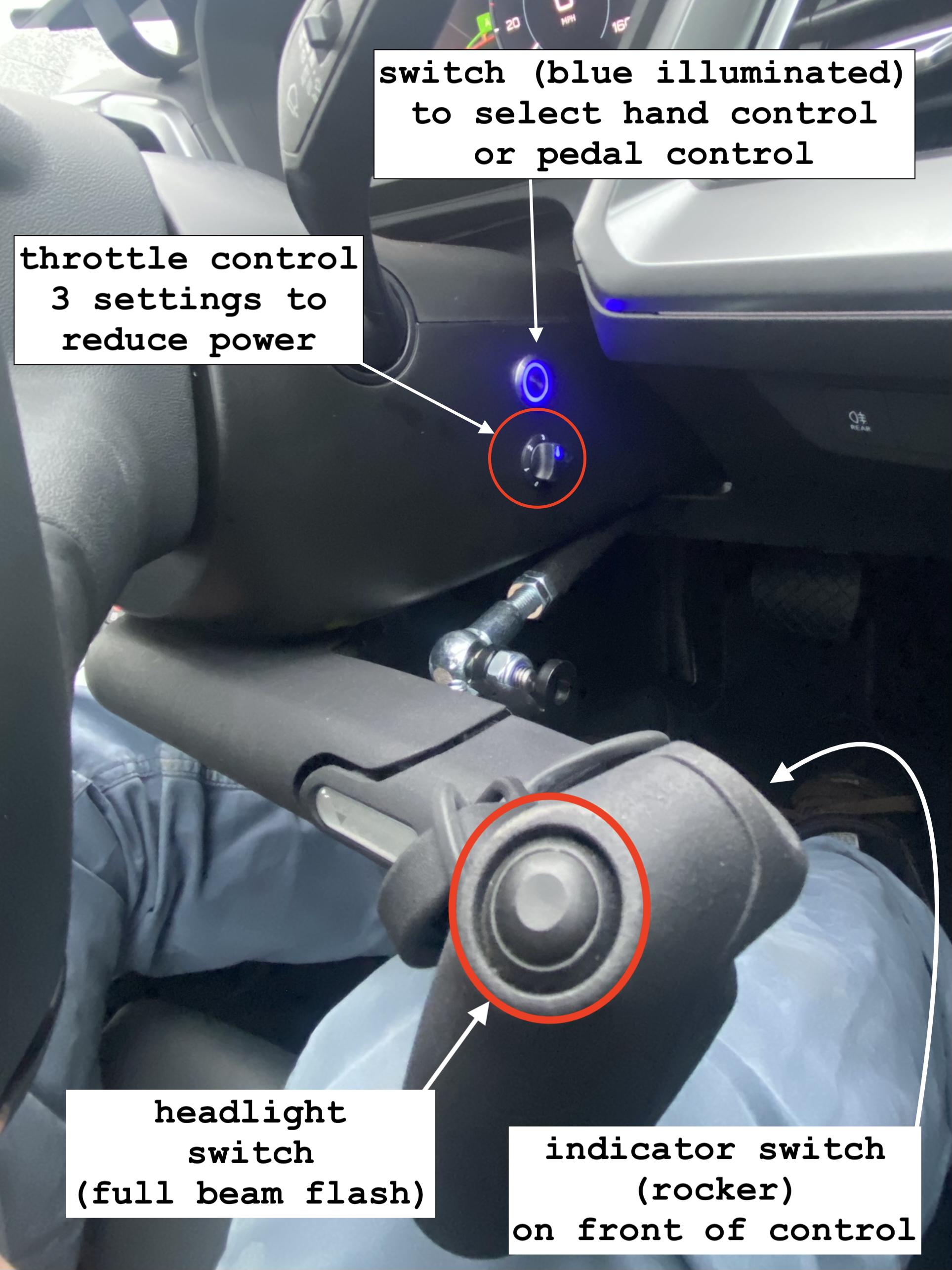Veigel hand control & switches