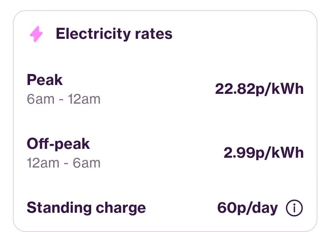 Ev tariff 